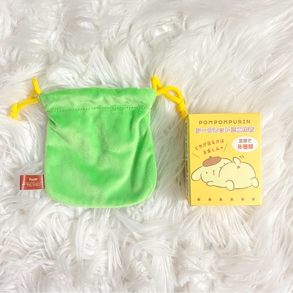 BNIB Sanrio Pompompurin Blind Box Soft Plush Drawstring Bag - Picture 2 of 10
